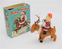 Boxed Mechanical Santa on Reindeer - Frankonia