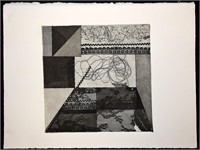 Greyscale Lace Etching, Mary Howard