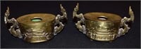 Pair of Brass Candle Holders, South Korea