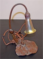 Art Glass & Bronze Lamp - Buffalo Studio
