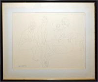 Framed Signed Nude by Geno Pettit 1969