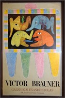 Framed Victor Brauner Exhibition Poster