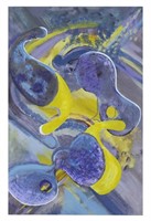 Purple & Yellow Abstract Painting, Mary Howard