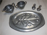 (3) 12" Pewter Meat Tray (Salem Pewter made in USA