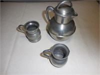 (3) Pewter Syrup Pitcher (concord pewter 408),