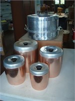 Aluminum canister set and Aluminum cake carrier