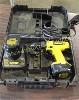 Dewalt cordless drill with two batteries and
