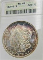 1879 S MORGAN SILVER DOLLAR ANACS MS 65