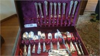 Mostly sterling silverware 4 serving spoons, 18