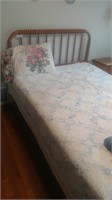 Headboard, bed, mattress, and quilt