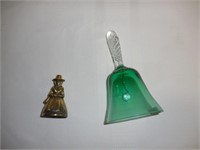 (2) Bells:  Portugal Green Bell & Brass Lady