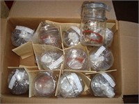 pint Ball jars with bails and glass lids (24)