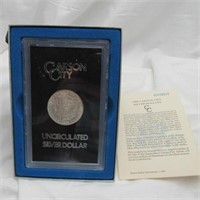 1882 CC MORGAN SILVER DOLLAR UNC GSA BOXED