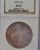 1879 S MORGAN SILVER DOLLAR NGC MS 65