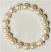 43B- Freshwater pearl flexible bracelet $50