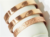 11B- 3 genuine copper bangles $60