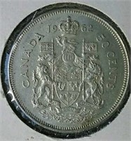 1962 Canada Silver Half Dollar