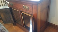 Repurposed cabinet with lift top