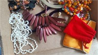 Costume jewelry; mostly beaded necklaces