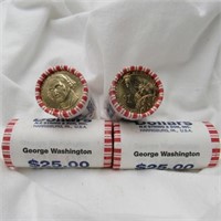 $100- FACE VALUE - BANK ROLLS GEORGE WASHINGTON $1