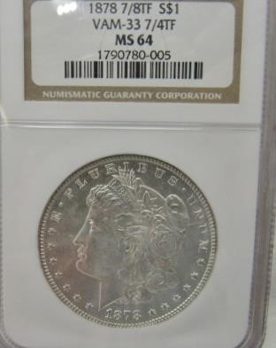 Rare & Key Date Graded Morgan Silver Dollars & Coin Auction