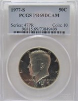 1977 S KENNEDY HALF DOLLAR PCGS PR69DCAM