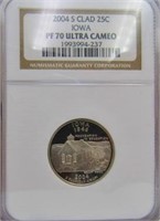 2004 S IOWA STATE QUARTER NGC PF 70 ULTRA CAMEO