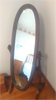 Floor stand oval mirror