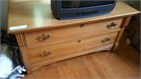 Two drawer oak stand