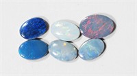 49B- 6 genuine opal dublet gemstones $150