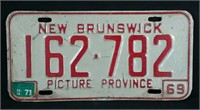 1969 new-brunswick license plate