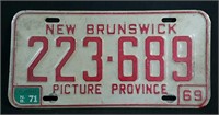 1969 new-brunswick license plate