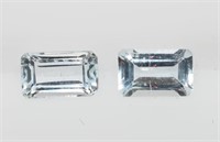 35B- Genuine aquamarine 3x5mm gemstones $50