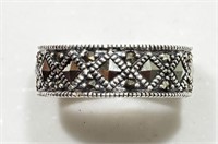 31B- Sterling silver marcasite ring -$100