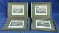 Vintage framed Bartlett prints - scenes of Quebec
