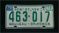 1978 new-brunswick license plate