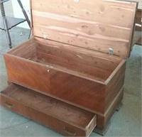 Cedar Chest with drawer on bottom 40x18x20H