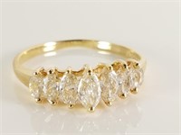 14K DIAMOND AND GOLD RING