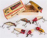 Lot Vintage Heddon Dowagiac Fishing Lures Tackle