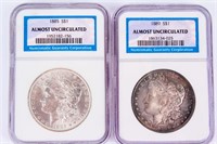 Coin  2 Morgan Silver Dollars Certified NGC