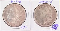 Coin 2 Morgan Silver Dollars 1879-O & 1880-S