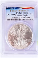 Coin 2015 W American Silver Eagle PCGS MS70