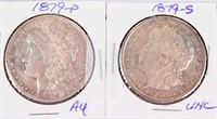 Coin 2 Morgan Silver Dollars 1879-P & 1879-S