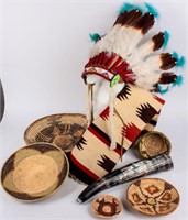 Eclectic lot of Native American Style Items