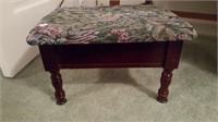 Small foot stool with sewing contents