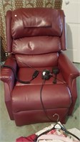 Burgundy Leather Lift Chair