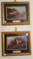 2 - framed Fox Hunting Prints