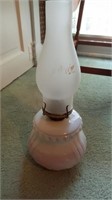 White oil lamp with chimney