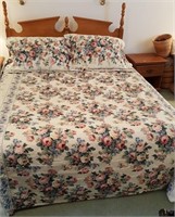 Bed - queen size - head board & frame