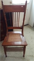 Oak Chair with cane seat